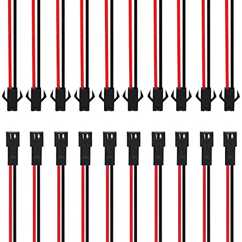 Gikfun JST SM 2-Pins 2P Female & Male Plug Connector Wire Cables for Arduino Electronics DIY (Pack of 10 Pairs) AE1045