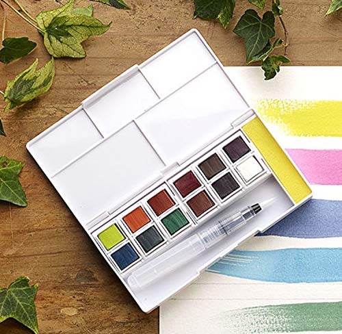 Derwent Inktense Paint 12 Pan Palette #2 (New) - size: 1 Count (Pack of 1), style: 12 Half Pans #02
