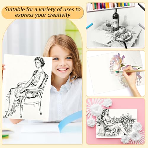 gisgfim 50 Sheets Bristol Paper Smooth 8.5×11 inches 100lb/270g - size: 8.5×11