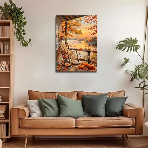 YOLENIX Autumn Twilight Diamond Art Kits for Adult Diamond Painting Kit - color: DP05693