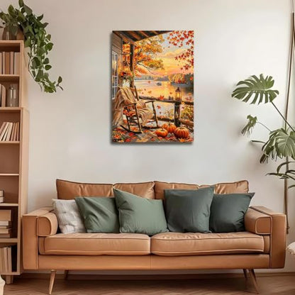 YOLENIX Autumn Twilight Diamond Art Kits for Adult Diamond Painting Kit - color: DP05693