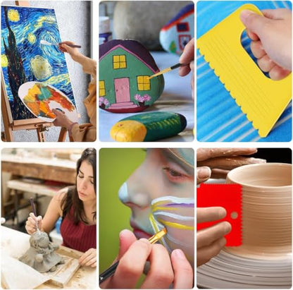 EEEKit Palette Knife for Acrylic Painting: 27PCS-Painting Tool with Brushes