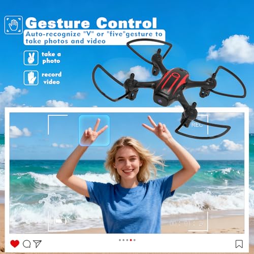 Drone with Camera 1080P HD, Mini RC Quadcopter for Kids & Adults - color: Brown