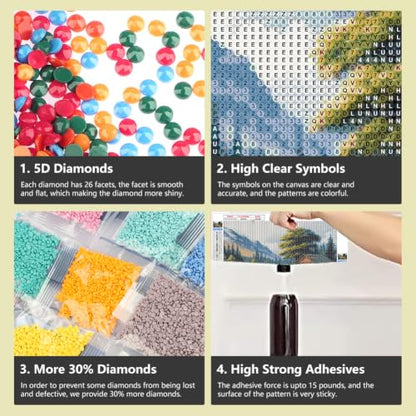 FHBUBPUP Landscape Diamond Art Kits for Adults, Diamond Painting Kits