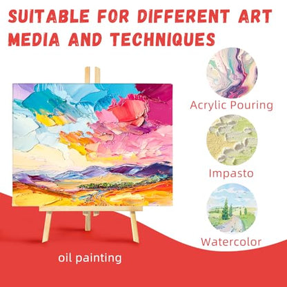 Simetufy 24 Pack 12 x 16 inch Canvas Boards for Painting, Canvas Panels - size: 12"x16"