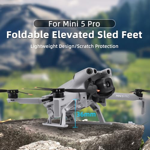 CAPART Landing Gear for DJI Mini 5 Pro, Foldable Landing Legs Quick Release Extended Feet Replacement Accessories