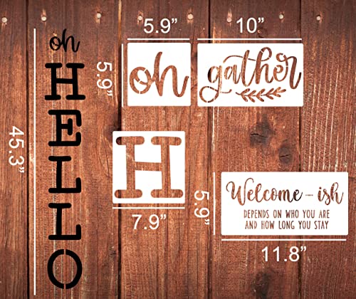 Welcome Stencils for Painting on Wood Oh Hello Stencils - style: Oh Hello