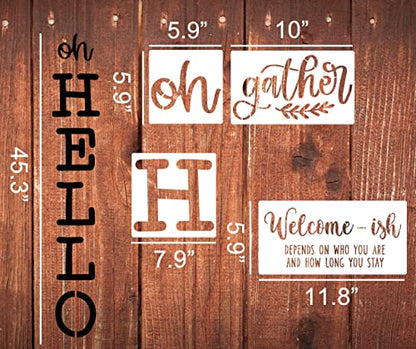 Welcome Stencils for Painting on Wood Oh Hello Stencils - style: Oh Hello