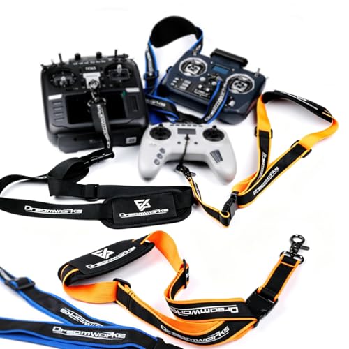 MEIVIFPV RC Transmitter Lanyard Adjustable Neck Strap for TX16S FrSky Jumper Remote Controller (Black) - color: Black