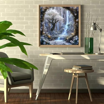 Diamond Art Kits for Adults,Waterfall Tree Diamond Painting 14 X 14 inch - color: SH187