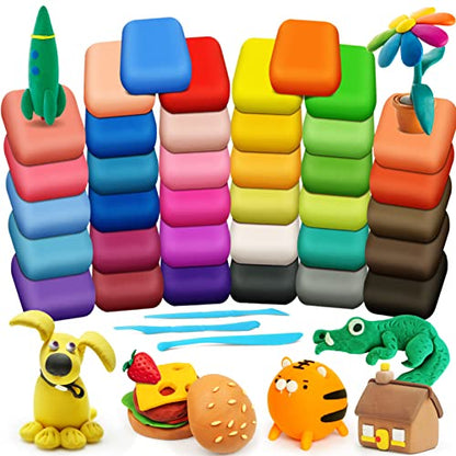 Air Dry Clay, 36 Colors Modeling Magic Clay for Kids - color: 36 Colors