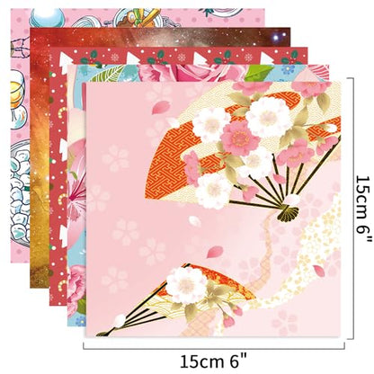 10 Different Packs Full Collection Origami Paper, 6-Inch Double Sided Color - color: 10set
