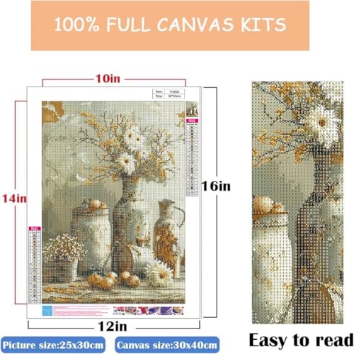 WUSARPLY Rustic Daisy Diamond Painting Kits for Beginner Adults - color: YH005
