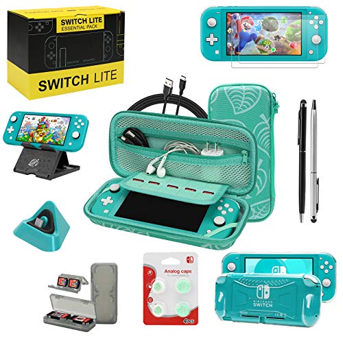 Switch Lite Case 16-in-1 Accessories Bundle for Nintendo Switch Lite (2019) - color: Turquoise