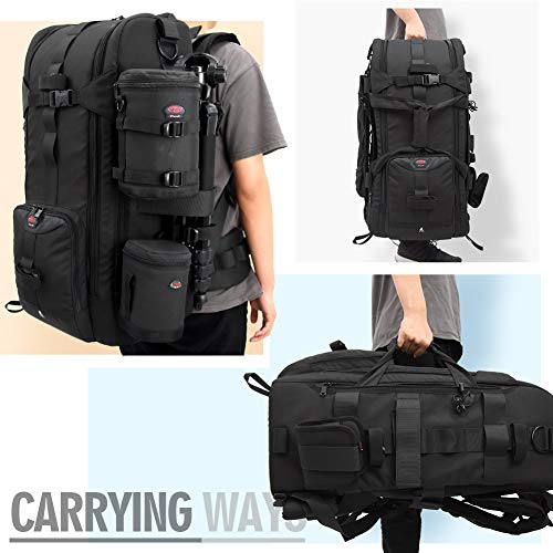 41L Professional DSLR Camera Backpack with Laptop Compartment & Rain Cover - size: 41L