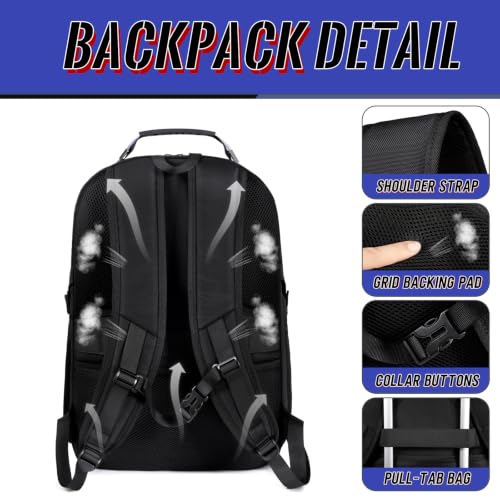Large Travel Backpack, 17.3" Laptop Backpack, Blue - color: Blue, size: 17.3 Inch（20.4"x13.3"x10.2"）