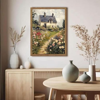 Farmhouse Diamond Art Kits for Adults Round Diamond Painting 12x16 Inch - color: DD151