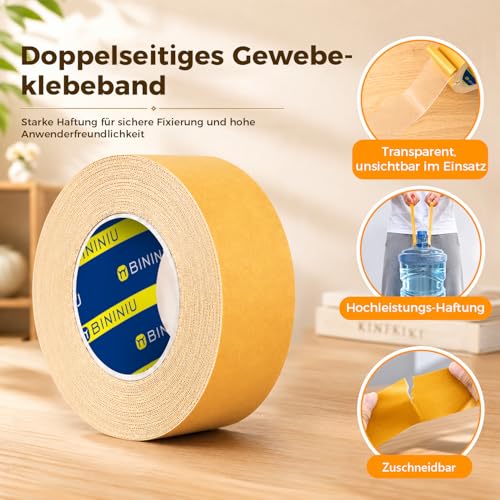 Heavy Duty Double Sided Clear Tape 2.2inX67.26FT Waterproof Strong Adhesive Mounting Tape for Office Fixing and Splicing - size: 2.2inX67.26FT