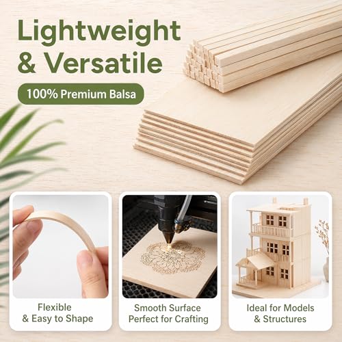 150pc Balsa Wood Kit with Sticks & Sheets
