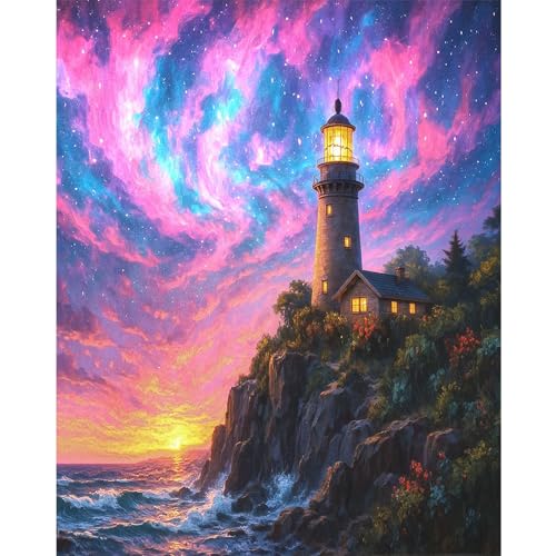 Dawnsphere Aurora Paint by Numbers Kit for Adults Without Frame 16x20 in - color: OP-US17