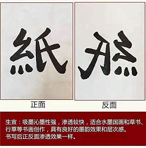 MEGREZ Roll Pack Thicken Chinese Calligraphy Paper - color: White, size: 13.8 in x 328 ft