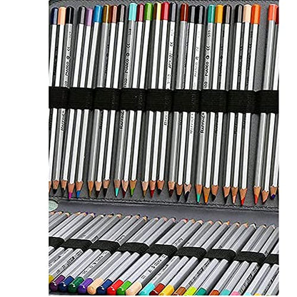 300 Slots Pencil Case 4-Layer Zipped Holder w/Handle - color: Black, size: 300