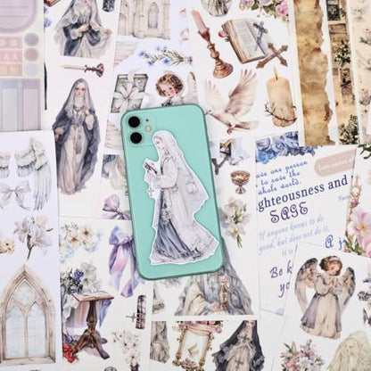 Christian Journal Sticker Book, A5 Pre-Cut Scrapbook Stickers - color: Gloria Cantical
