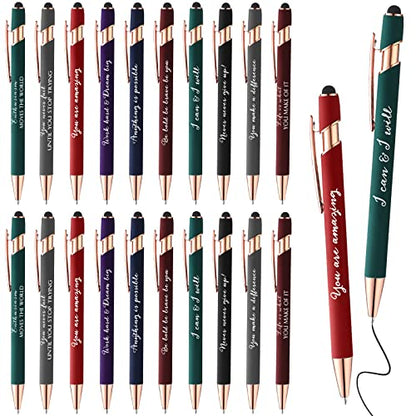 Kosiz 30 Pcs Inspirational Pens Motivational Quotes Ballpoint Stylus