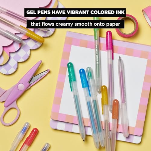 Sakura Gelly Roll Retractable Gel Pens, White, Gold & Silver, 10 Pack - size: 1 Count (Pack of 10), style: Opaque Color Set