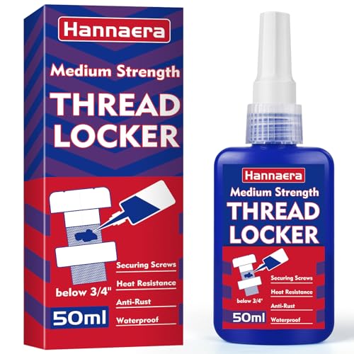Thread Lock Blue 1.69 Fl oz/50 ml Medium Strength, Lock & Seal Nuts, Bolts, Fasteners and Metals, Blue Threadlocker Against Losening and Leakage - size: 50ml