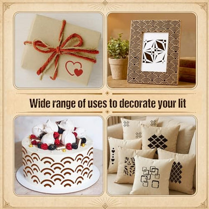 Marspark 72 Pcs 3 in Geometric Small Stencils for Painting Crafts Reusable