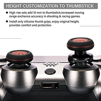 FPS Thumbstick Extender & Printing Rubber Silicone Grip Cover 2 Sets for PS5 & PS4 Controller (Great Old Ones) - color: 16