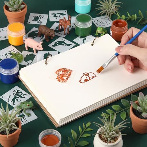 Fainne 100 Pcs 1.5 Inch Animals Theme Small Stencils for Crafts - style: Animals