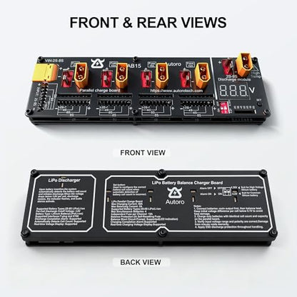 AB15 4 Port/Channel Parallel LiPo Battery Balance Charing Board for 2S-8S