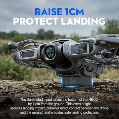 Strobe Light for DJI Neo 2, Neo 2 Light Landing Gear, Raises Height by 10mm, Night Lighting, Drone Accessory, with USB Charging Cable