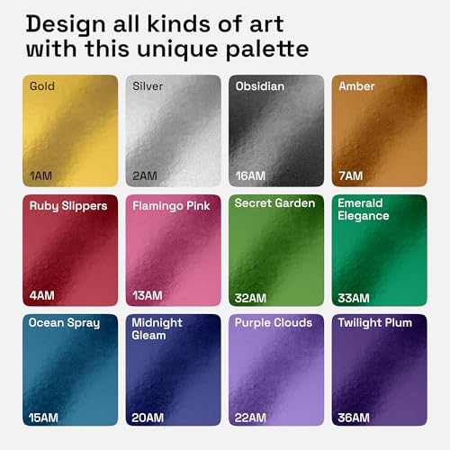 ARTISTRO 12 Metallic Paint Pens for Glass Marking - Extra-Fine Tip - color: Metallic
