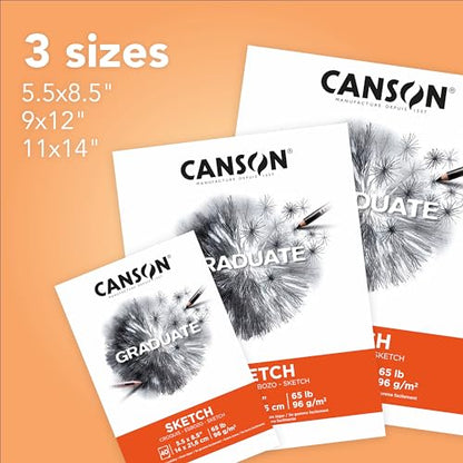 Canson Graduate Sketch Paper Pad, 5.5x8.5 in - size: 5.5x8.5 inch