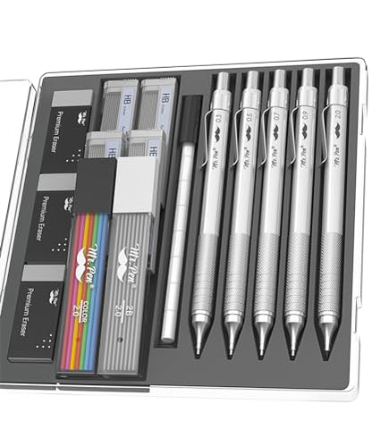 Mr. Pen- Professional Metal Mechanical Pencil Set with Lead Refills & Erase