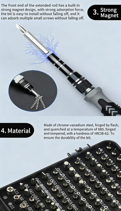 Multi-Function Precision Screwdriver Set, 115 Pieces