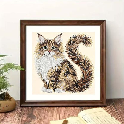 Cat Special Shape Diamond Art Kits For Adults Beginner,Diamond Dot Art Kits - color: YP102
