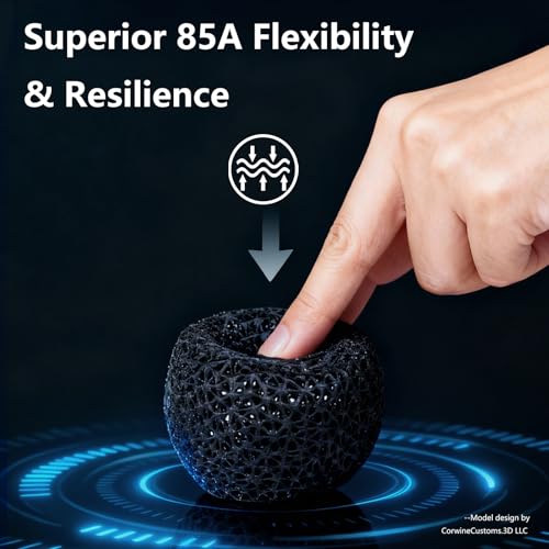 Siraya Tech Rebound PEBA 85A Super TPU 3D Printer Filament, Black, 800g - color: Peba 85a Black
