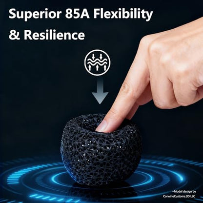 Siraya Tech Rebound PEBA 85A Super TPU 3D Printer Filament, Black, 800g - color: Peba 85a Black