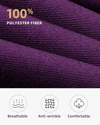 Argstar 2 Pack Server Apron with 4 Pockets, Waitress Waiter Waist WaterDrop Resistant Short Aprons - color: Purple