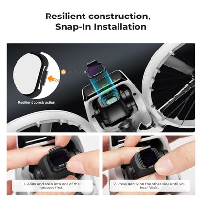 K&F CONCEPT ND Filter Kit Compatible with DJI Flip - style: ND8+ND16+ND32+ND64