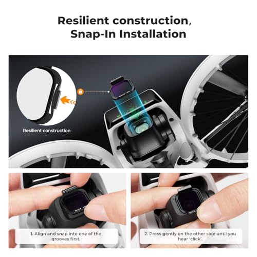 K&F CONCEPT ND Filter Kit Compatible with DJI Flip - style: ND8+ND16+ND32+ND64