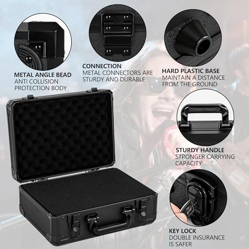 14 Inch Carrying Case with Customizable Pre-Diced Foam - size: 14.1x10x5.9 Inch