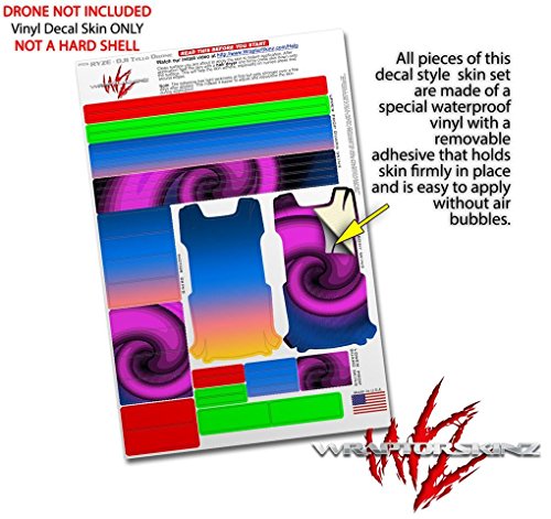Skin Decal Wrap 2 Pack Compatible with DJI Ryze Tello Smooth Fades Sunset Drone NOT Included