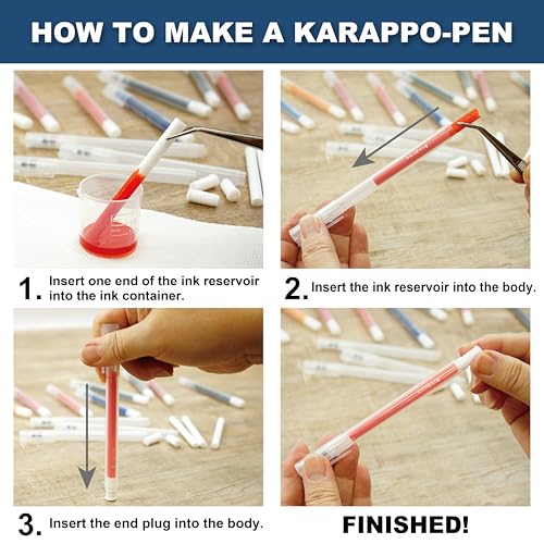 Kuretake Karappo Pen, 0.25mm Extra Fine tip 5pcs set, Empty refillable ink pen, for lettering, calligraphy, illustration, drawing, Made in Japan - style: Extra Fine tip