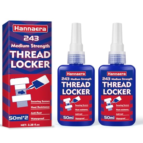 Thread Lock Medium Strength, Lock & Seal Nuts, Bolts, Fasteners and Metals, Blue Threadlocker Against Losening and Leakage (243-100 ml) - size: 100ml