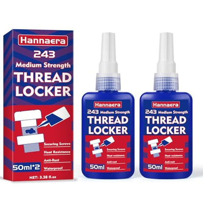 Thread Lock Medium Strength, Lock & Seal Nuts, Bolts, Fasteners and Metals, Blue Threadlocker Against Losening and Leakage (243-100 ml) - size: 100ml